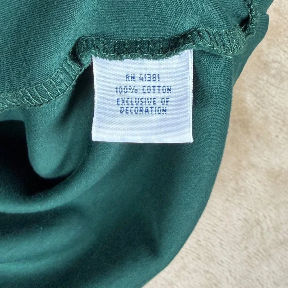 Polo Ralph Lauren Mens Quarter Zip Pullover Hunter Green Cotton Sweater Size M